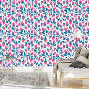 Papier Peint Fleurs De Style Rétro – Image 3