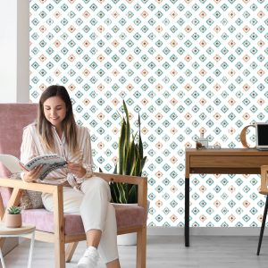 Papier Peint Motifs Géométriques Colorés – Image 7