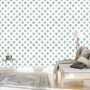 Papier Peint Motifs Géométriques Colorés – Image 3