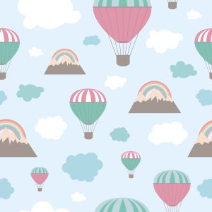 Papier Peint Ballons Au-Dessus Des Montagnes – Image 1