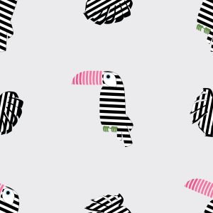 Papier Peint Pour Les Enfants - Toucans Et Feuilles – Image 1