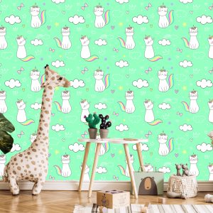 Papier Peint Pour Les Enfants - Chats Arc-En-Ciel – Image 5