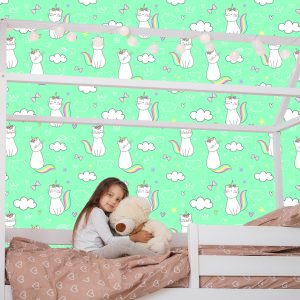 Papier Peint Pour Les Enfants - Chats Arc-En-Ciel – Image 7