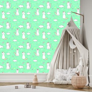 Papier Peint Pour Les Enfants - Chats Arc-En-Ciel – Image 3