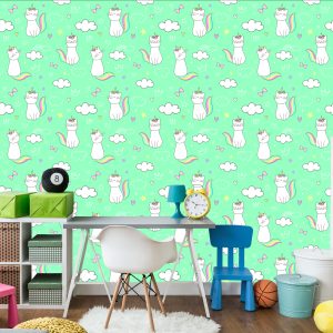 Papier Peint Pour Les Enfants - Chats Arc-En-Ciel – Image 4