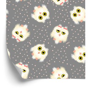 Papier Peint Hiboux Sur Le Fond Des Points – Image 2