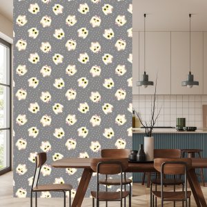 Papier Peint Hiboux Sur Le Fond Des Points – Image 4