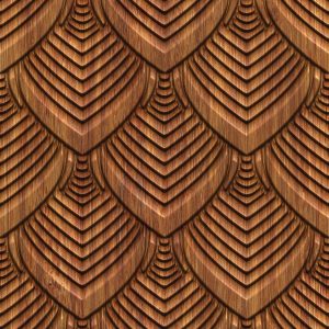 Papier Peint Ornement 3D En Bois – Image 1