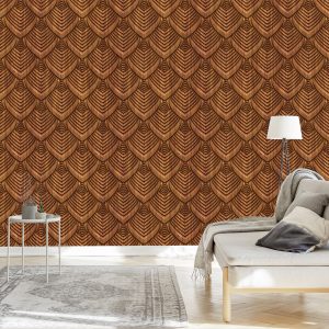 Papier Peint Ornement 3D En Bois – Image 3