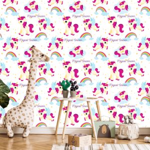Papier Peint Pour Les Enfants - Licornes Magiques – Image 5