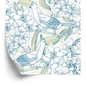 Papier Peint Toucans Et Fleurs – Image 2