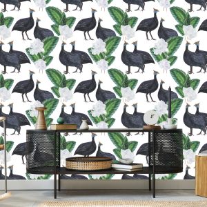 Papier Peint Oiseaux Et Plantes Exotiques – Image 5