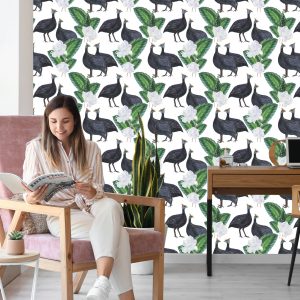 Papier Peint Oiseaux Et Plantes Exotiques – Image 7
