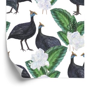 Papier Peint Oiseaux Et Plantes Exotiques – Image 2