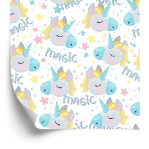 Papier Peint Pour Les Enfants - Licornes Magiques Endormies – Image 2