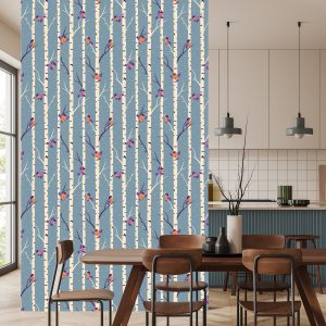 Papier Peint Oiseaux Colorés Parmi Les Arbres – Image 4