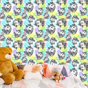 Papier Peint Pour Les Enfants - Licornes Souriantes – Image 6