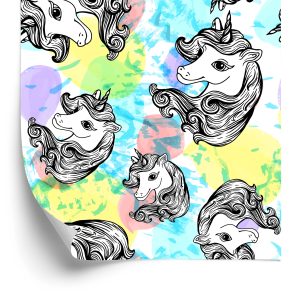 Papier Peint Pour Les Enfants - Licornes Souriantes – Image 2