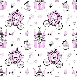 Papier Peint Oiseaux De Château De Conte De Fées Pour Chambre D'enfant – Image 1