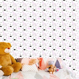 Papier Peint Pour Les Filles Licornes Nuages ​​Diamants – Image 6