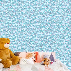 Papier Peint Pour Les Enfants - Licornes Colorées Souriantes – Image 6