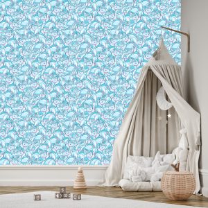 Papier Peint Pour Les Enfants - Licornes Colorées Souriantes – Image 3