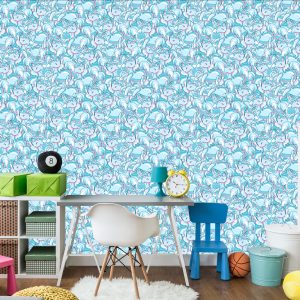 Papier Peint Pour Les Enfants - Licornes Colorées Souriantes – Image 4