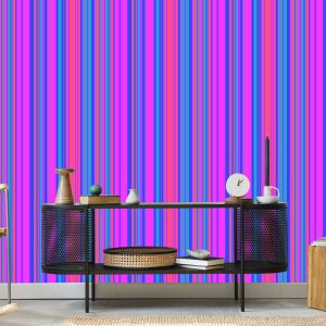 Papier Peint Salon De Bureau À Rayures Colorées Modernes – Image 5