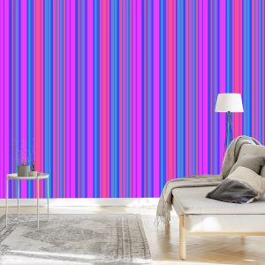 Papier Peint Salon De Bureau À Rayures Colorées Modernes – Image 3