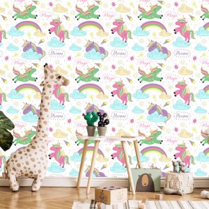 Papier Peint Pour Les Enfants - Licornes Magiques – Image 5