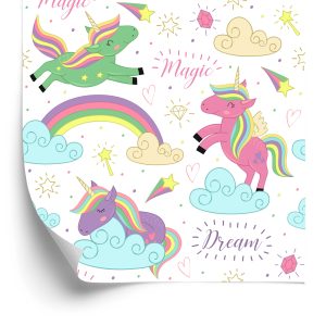 Papier Peint Pour Les Enfants - Licornes Magiques – Image 2