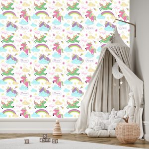 Papier Peint Pour Les Enfants - Licornes Magiques – Image 3