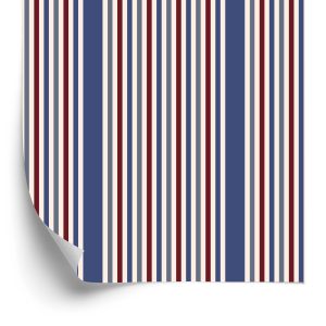 Papier Peint Classique Dans Le Salon De La Chambre À Coucher À Rayures Colorées – Image 2