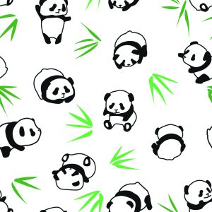 Papier Peint Pandas Parmi Le Vert – Image 1