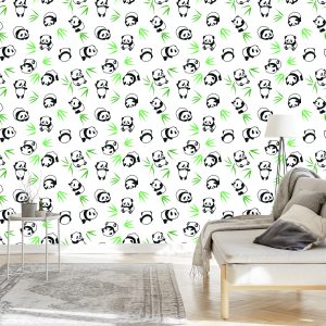 Papier Peint Pandas Parmi Le Vert – Image 3