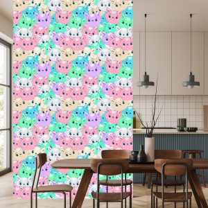 Papier Peint Pour Les Enfants - Chats Multicolores – Image 4