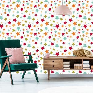 Papier Peint Pour Les Enfants - Étoiles Colorées – Image 6