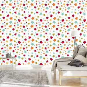 Papier Peint Pour Les Enfants - Étoiles Colorées – Image 3