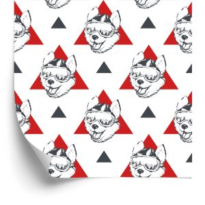 Papier Peint Chiens Et Triangles – Image 2
