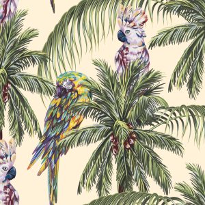 Papier Peint Perroquets Colorés – Image 1