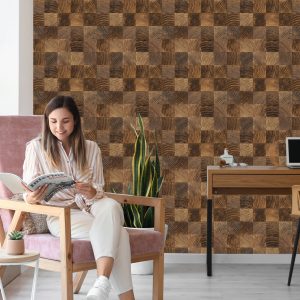Papier Peint Mosaïque En Bois – Image 7