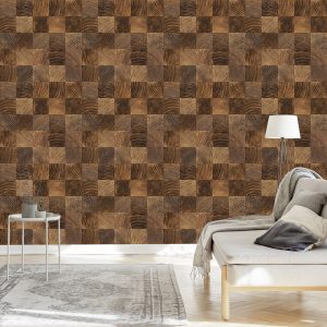 Papier Peint Mosaïque En Bois – Image 3