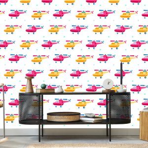 Papier Peint Les Hélicoptères Stars Dans La Chambre Des Enfants – Image 5