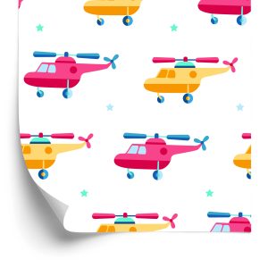 Papier Peint Les Hélicoptères Stars Dans La Chambre Des Enfants – Image 2