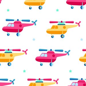 Papier Peint Les Hélicoptères Stars Dans La Chambre Des Enfants – Image 1