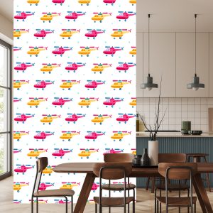 Papier Peint Les Hélicoptères Stars Dans La Chambre Des Enfants – Image 4