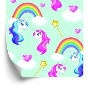 Papier Peint Pour Les Enfants - Licornes Colorées Magiques – Image 2