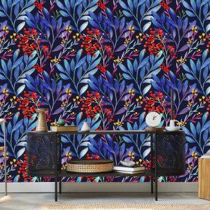 Papier Peint Motifs Végétaux Dans Un Style Rétro – Image 5