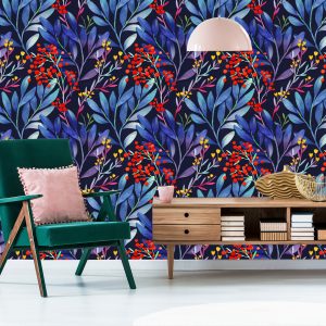 Papier Peint Motifs Végétaux Dans Un Style Rétro – Image 6