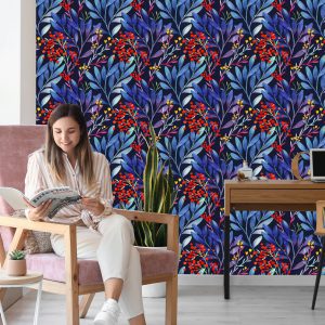 Papier Peint Motifs Végétaux Dans Un Style Rétro – Image 7